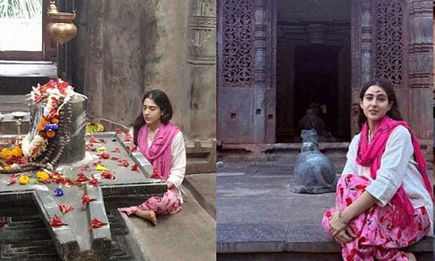 सारा अली खान ने किए प्राचीन चंद्रमौलेश्वर मंदिर के दर्शन