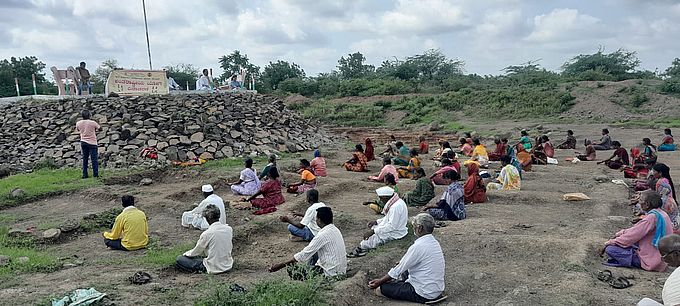 अमृत सरोवर झील स्थल पर मनाया अंतरराष्ट्रीय योग दिवस