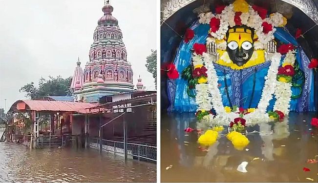 अथणी में यल्लम्मा देवी मंदिर जलमग्न