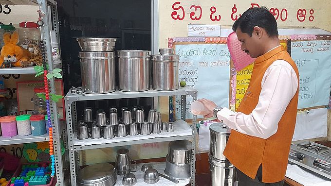 अब्बलगेरे आंगनवाड़ी में न्यायाधीश ने किया औचक निरीक्षण