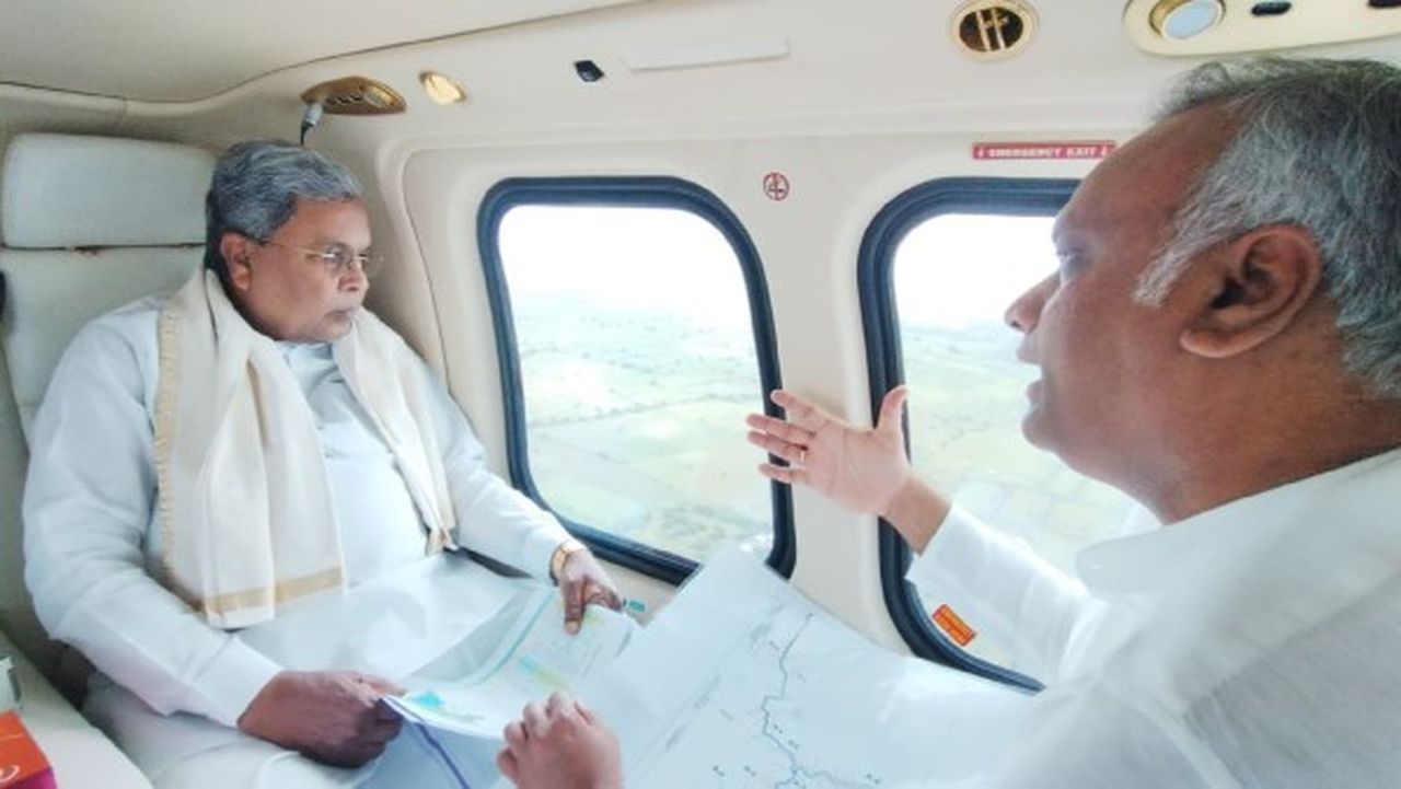 मुख्यमंत्री ने कलबुर्गी में किया हवाई सर्वेक्षण