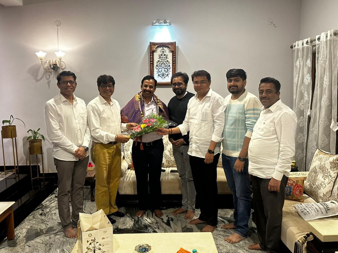 वरिष्ठ आईपीएस अधिकारी वी.सी. सज्जनर का हुब्बल्ली में सम्मान