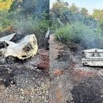 चलती कार में लगी भीषण आग, चालक जिंदा जला