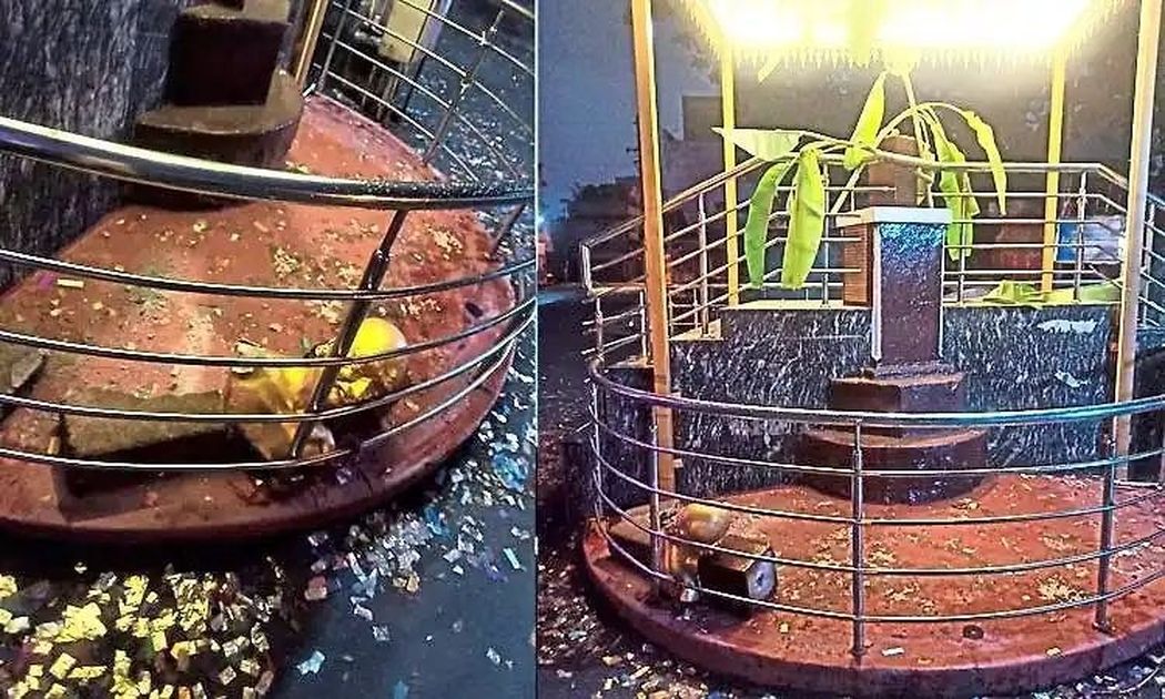 हावेरी में गांधीजी की प्रतिमा तोड़ी