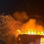 आकाशीय बिजली से मठ में लगी आग, देव प्रतिमाएं जलकर खाक