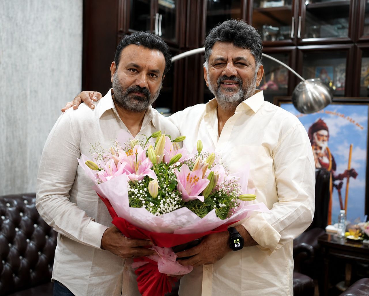 संतोष लाड ने डी.के. शिवकुमार को दी बधाई