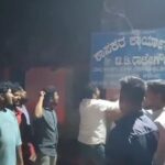 शृंगेरी विधायक टी.डी. राजेगौड़ा के नामपट्ट पर किया दुग्धाभिषेक