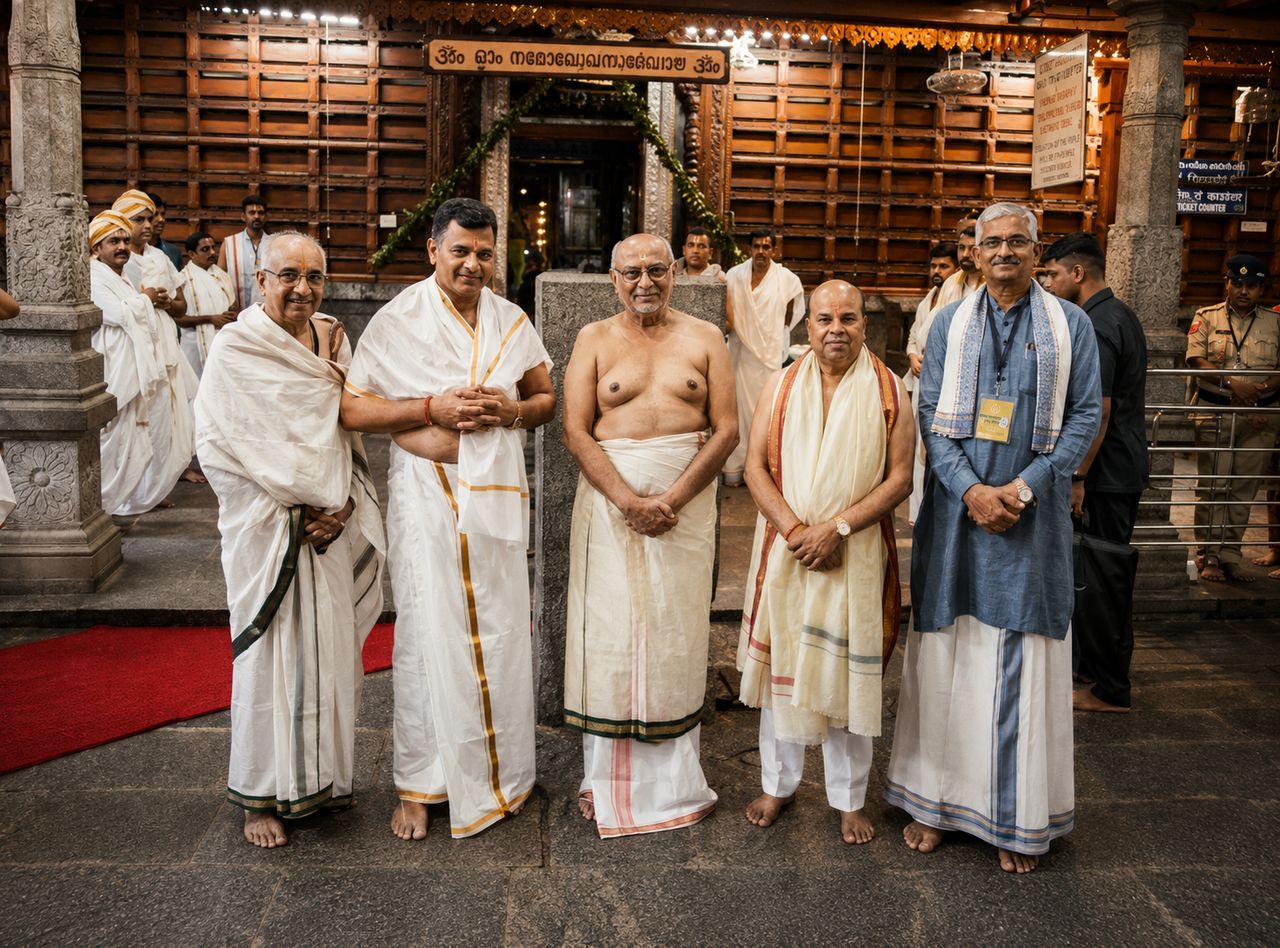 धर्मस्थल में भगवान मंजुनाथ के दर्शन करने पहुंचे उपराष्ट्रपति सी.पी. राधाकृष्णन