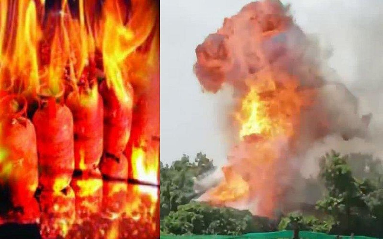 सिलेंडर गोदाम में भीषण धमाका, आठ से अधिक सिलेंडर फटे
