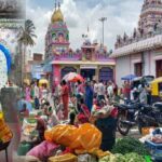 अच्छी बारिश की कामना से दुर्गांबिका मंदिर के सामने फिर सजा रविवार बाजार