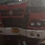 बस-बाइक भिड़ंत में दो की मौत