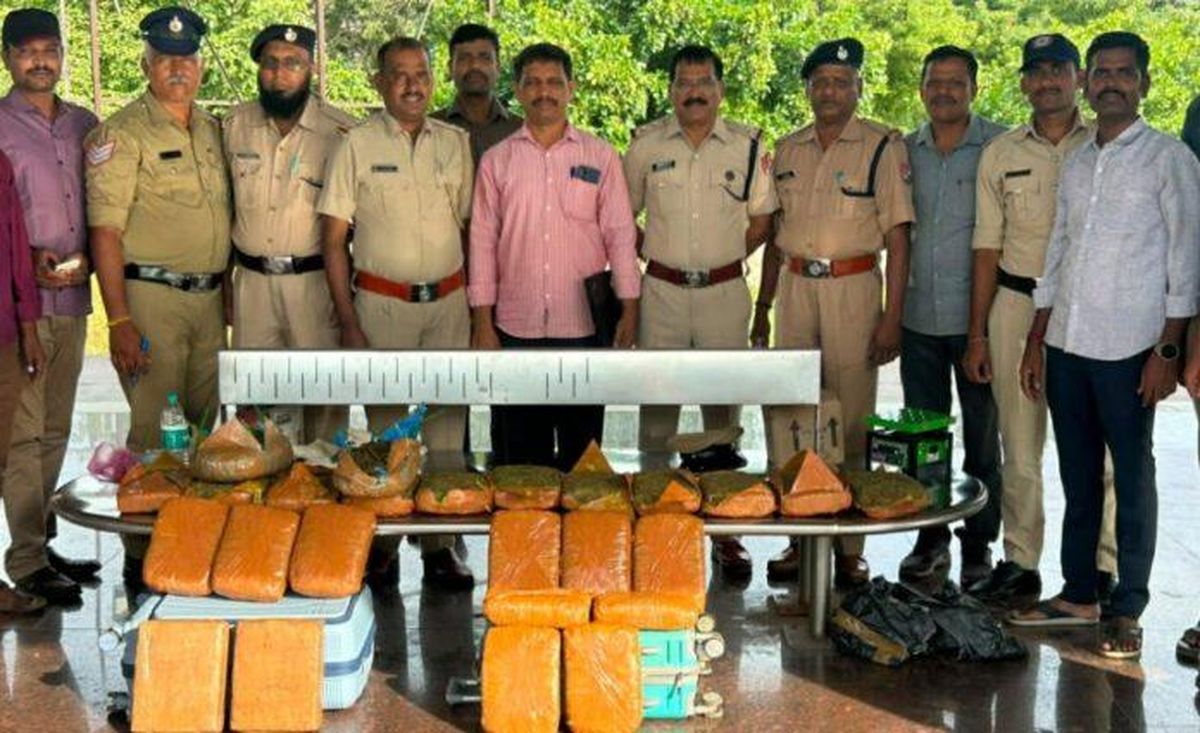अमरावती एक्सप्रेस से 29.84 किलो गांजा बरामद