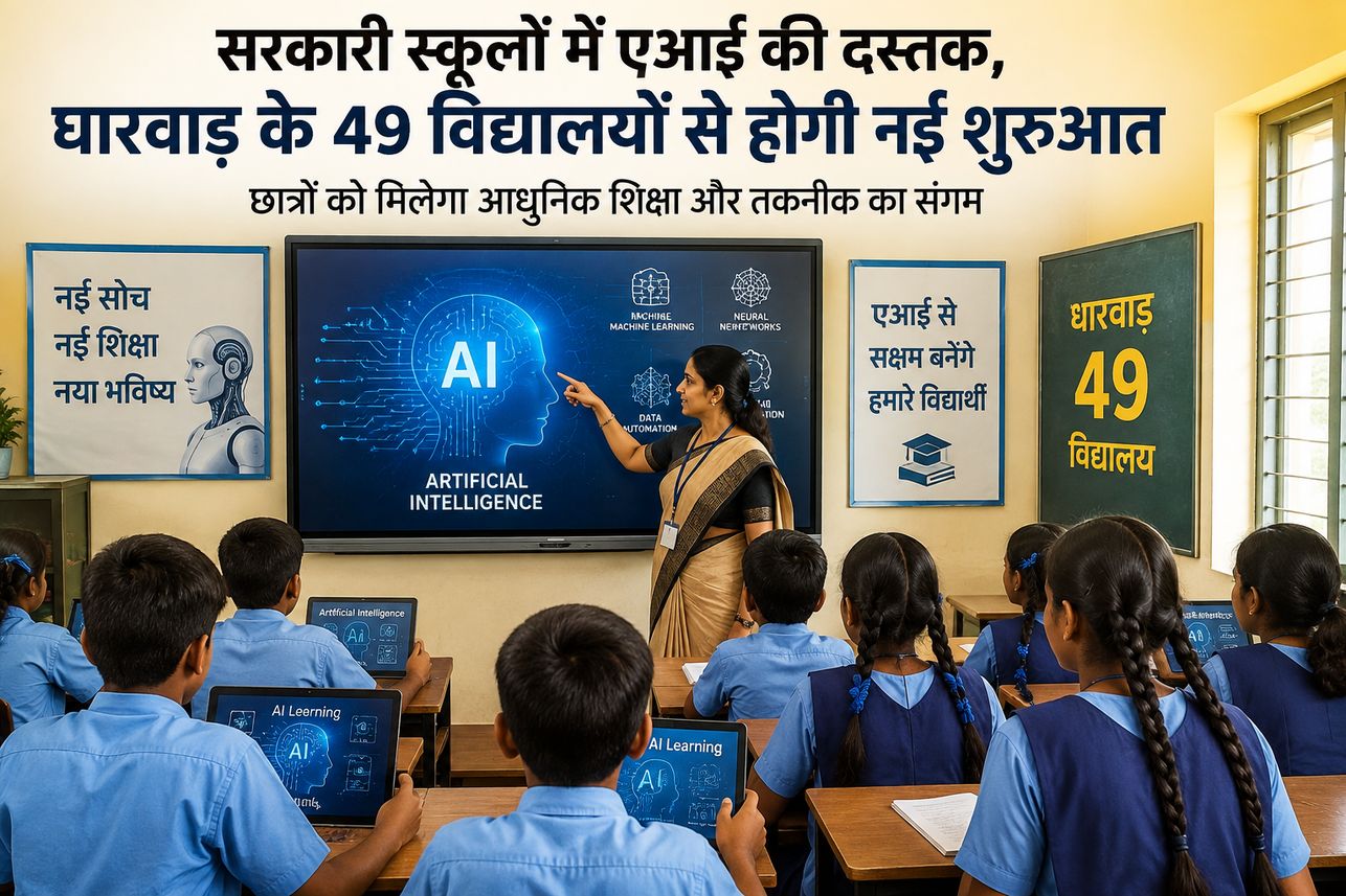 सरकारी स्कूलों में एआइ की दस्तक, धारवाड़ के 49 विद्यालयों से होगी नई शुरुआत