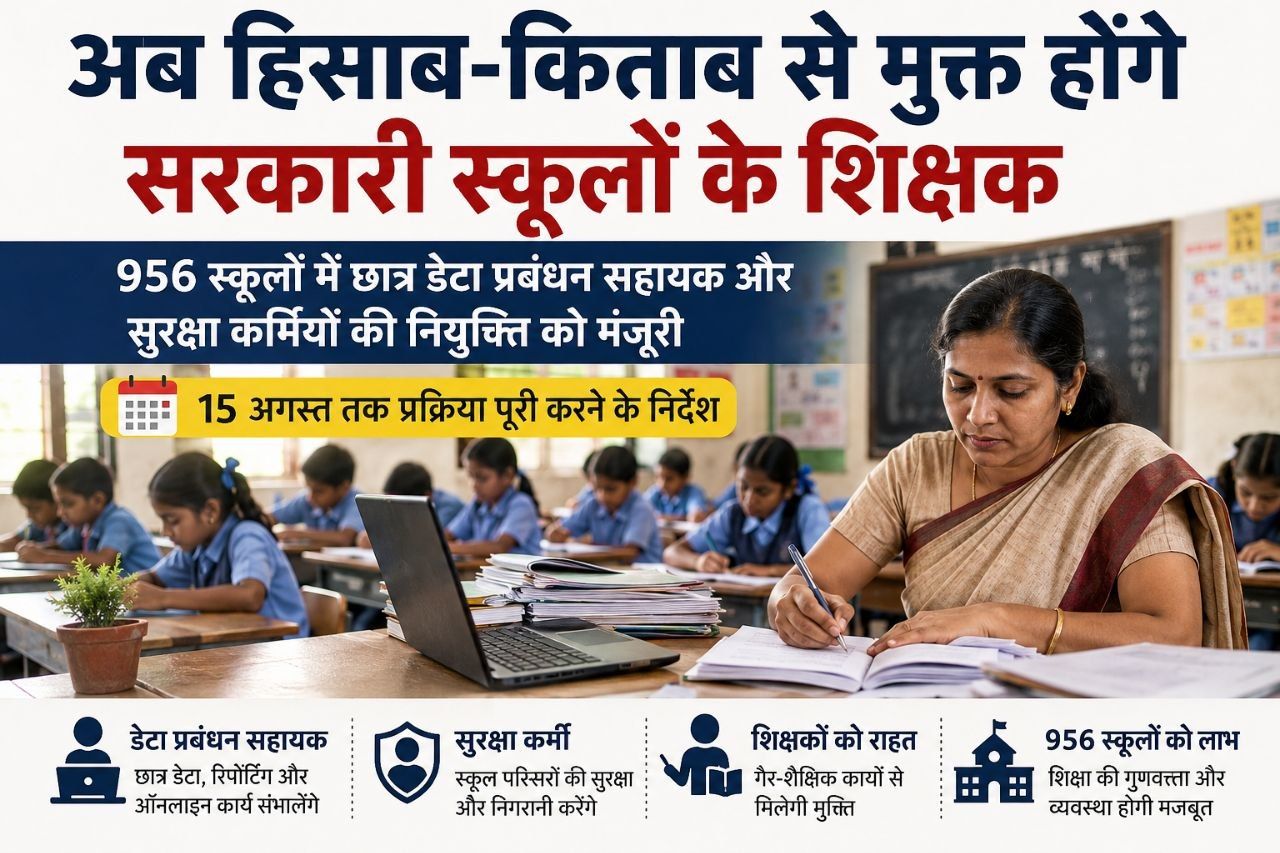 अब हिसाब-किताब से मुक्त होंगे सरकारी स्कूलों के शिक्षक