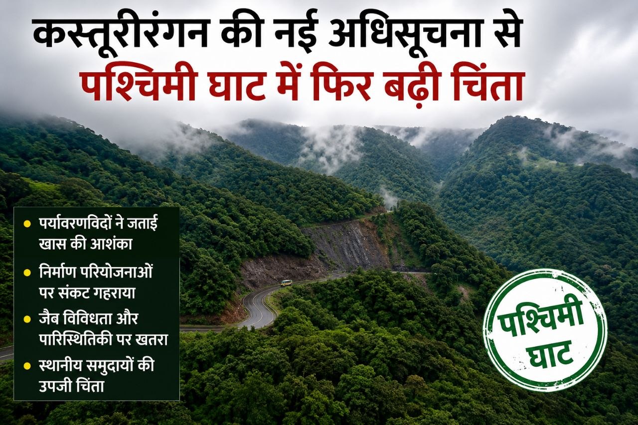कस्तूरीरंगन की नई अधिसूचना से पश्चिमी घाट में फिर बढ़ी चिंता