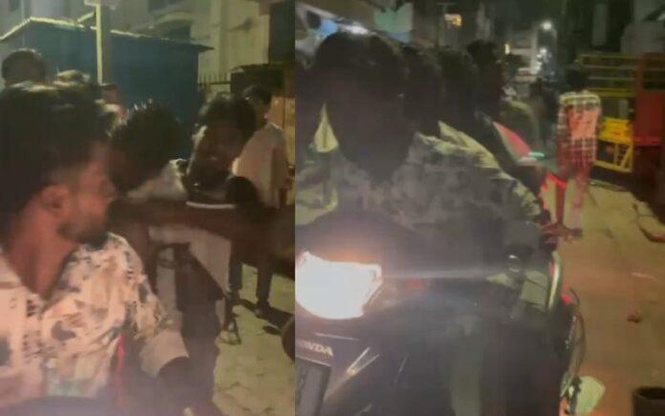 दावणगेरे में सड़क बनी रणभूमि