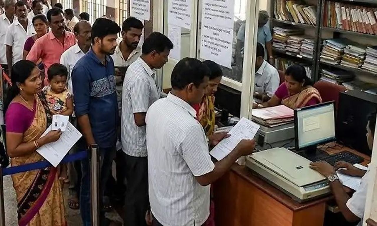 जाति-आय प्रमाणपत्र के लिए लंबी कतार, सिर्फ 50 टोकन