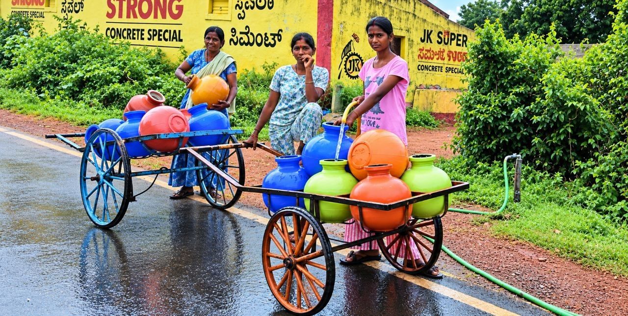आसमान रूठा, जलस्रोत सूखे
